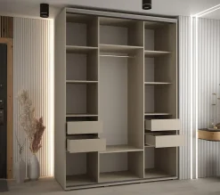 Armoire Dakota 4 a portes coulissantes 180/60/235,3 portes