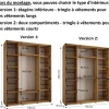 Armoire Dakota 2 a portes coulissantes 190/45/235,3 portes