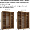 Armoire Dakota 5 a portes coulissantes 160/60/235,3 portes