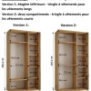 Armoire Dakota 1 a portes coulissantes 130/45/235,2 portes