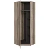 Armoire d'angle 1 porte Abel Bois et Gris