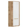 Armoire d'angle 1 porte June Blanc et Bois