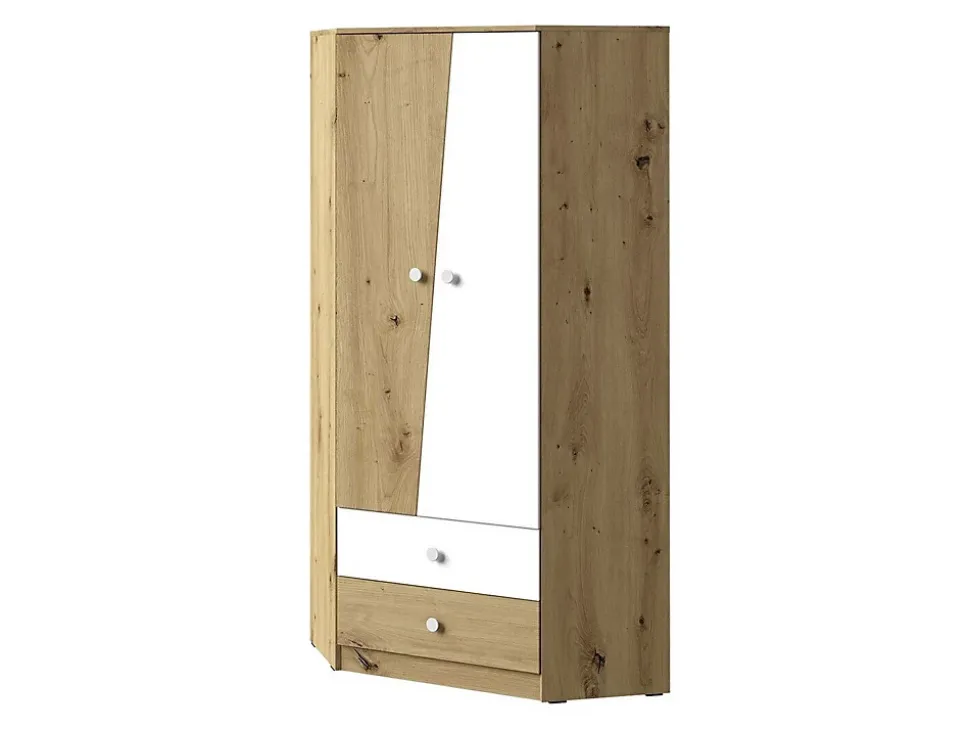 Armoire d'angle Almira 101, Nombre d'étagères: 3, 191x87x87cm