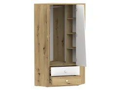 Armoire d'angle Almira 101, Nombre d'étagères: 3, 191x87x87cm