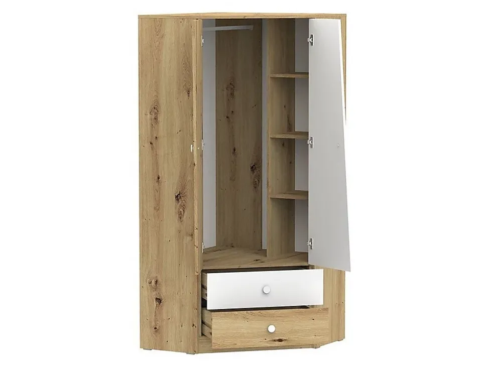 Armoire d'angle Almira 101, Nombre d'étagères: 3, 191x87x87cm