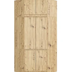 Armoire d'angle avec surmeuble AKORD S100 Chêne Artisan 100 cm 6 portes 100x50x235 cm