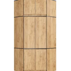 Armoire d'angle avec surmeuble AKORD S100 Chêne Craft 100 cm 6 portes 100x50x235 cm