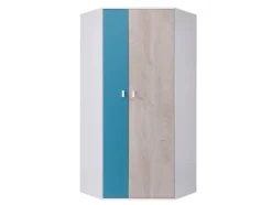 Armoire d'angle Camteso 100, Nombre d'étagères: 5, 190x90x90cm