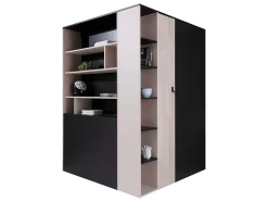 Armoire d'angle Camteso 113, Nombre d'étagères: 12, 190x135x135cm
