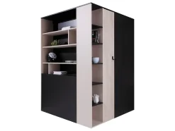 Armoire d'angle Camteso 113, Nombre d'étagères: 12, 190x135x135cm