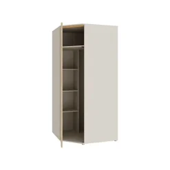 Armoire d'angle FORTE WEXS811-M820 sable chene 92,2x92,2x193,7 cm