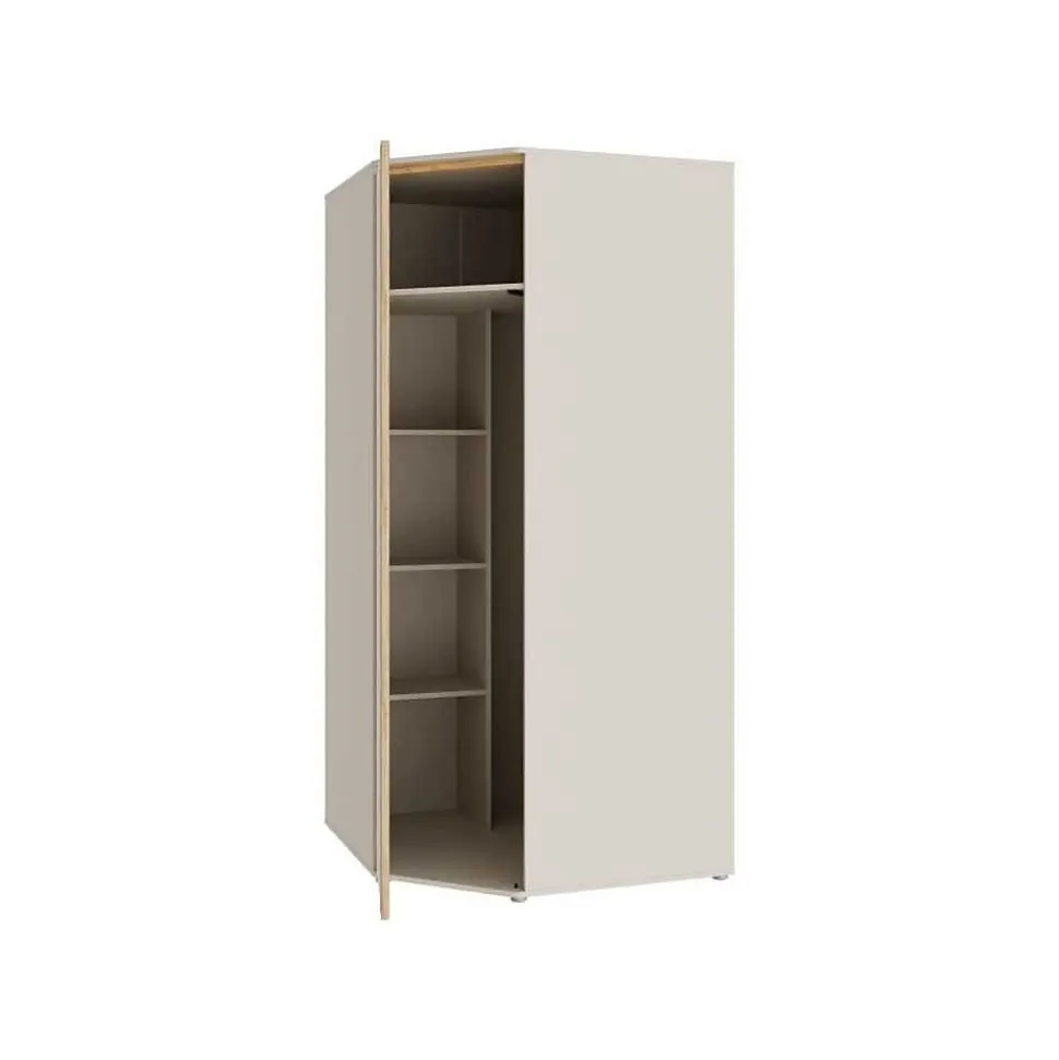 Armoire d'angle FORTE WEXS811-M820 sable chene 92,2x92,2x193,7 cm