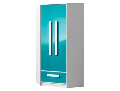 Armoire d'angle Merevari 103, Nombre d'étagères: 3, 191x87x87cm