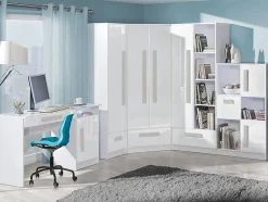 Armoire d'angle Merevari 103, Nombre d'étagères: 3, 191x87x87cm
