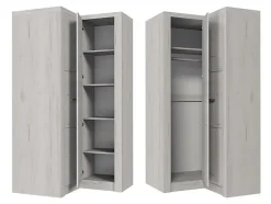 Armoire d'angle Serfeno 110, Nombre d'étagères: 5, 192x106x90cm