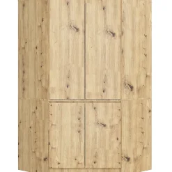 Armoire d'angle AKORD S100 Chêne Artisan 100 cm 4 portes façade Chêne Artisan 6 étagères 100x50x180 cm