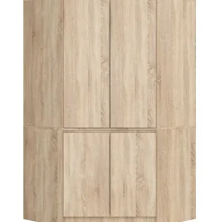 Armoire d'angle AKORD S100 Chêne Sonoma 100 cm 4 portes façade Chêne Sonoma 6 étagères 100x50x180 cm