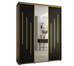 Armoire Davos 9 a portes coulissantes H. 235,2 x L. 200 x P. 60 3 portes