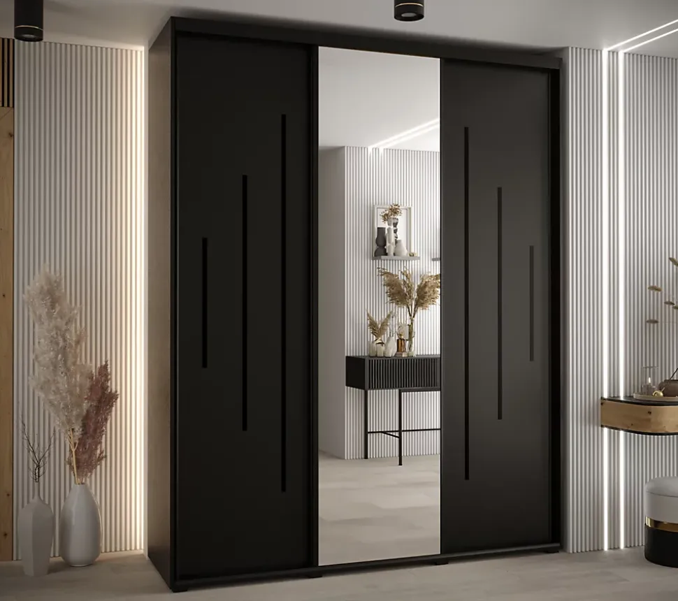 Armoire Davos 13 a portes coulissantes H. 235,2 x L. 190 x P. 60 3 portes