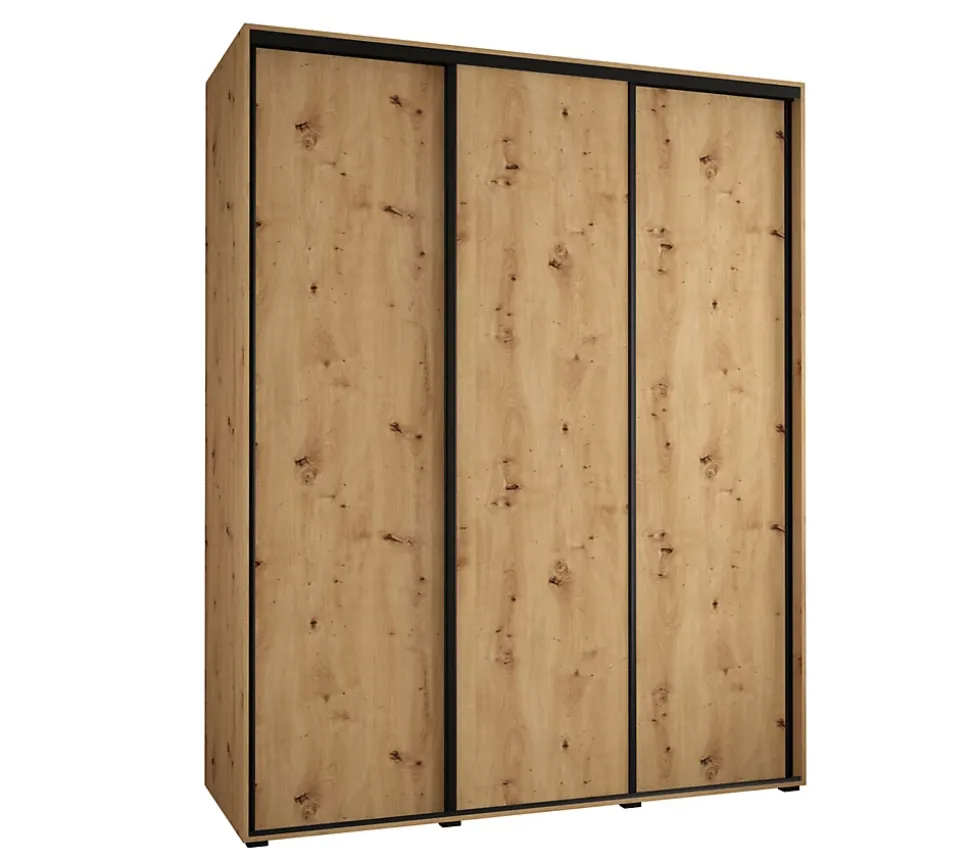 Armoire Davos 1 a portes coulissantes H. 235,2 x L. 200 x P. 60 3 portes