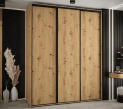 Armoire Davos 1 a portes coulissantes H. 235,2 x L. 200 x P. 60 3 portes