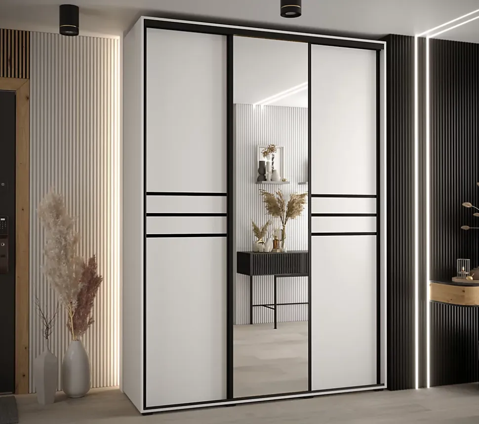 Armoire Davos 11 a portes coulissantes H. 235,2 x L. 180 x P. 45 3 portes