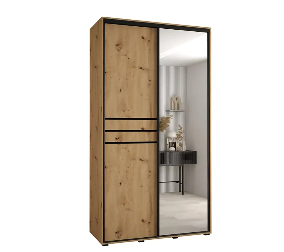 Armoire Davos 11 a portes coulissantes H. 235,2 x L. 130 x P. 60 2 portes