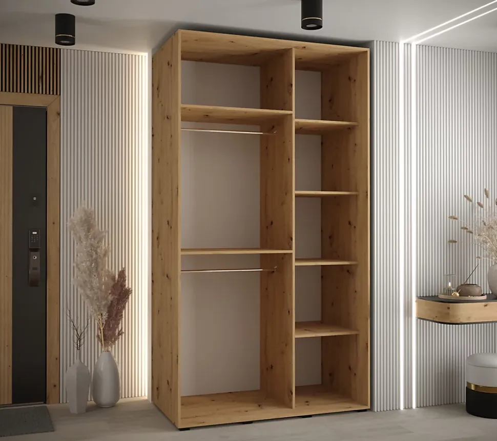 Armoire Davos 11 a portes coulissantes H. 235,2 x L. 130 x P. 60 2 portes