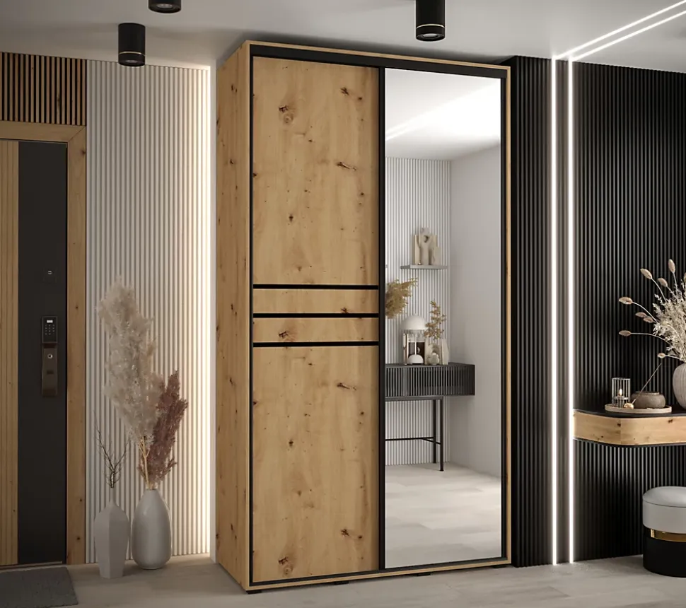 Armoire Davos 11 a portes coulissantes H. 235,2 x L. 130 x P. 60 2 portes