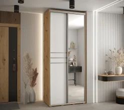 Armoire Davos 11 a portes coulissantes H. 235,2 x L. 110 x P. 60 2 portes