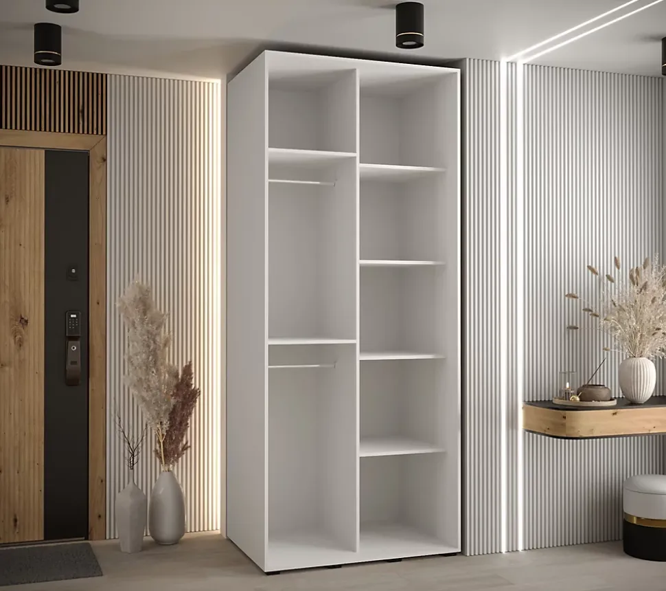 Armoire Davos 2 a portes coulissantes H. 235,2 x L. 100 x P. 60 2 portes