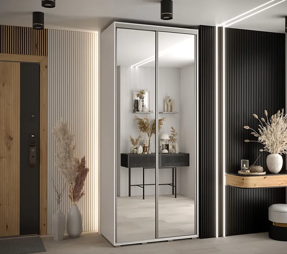 Armoire Davos 2 a portes coulissantes H. 235,2 x L. 100 x P. 60 2 portes