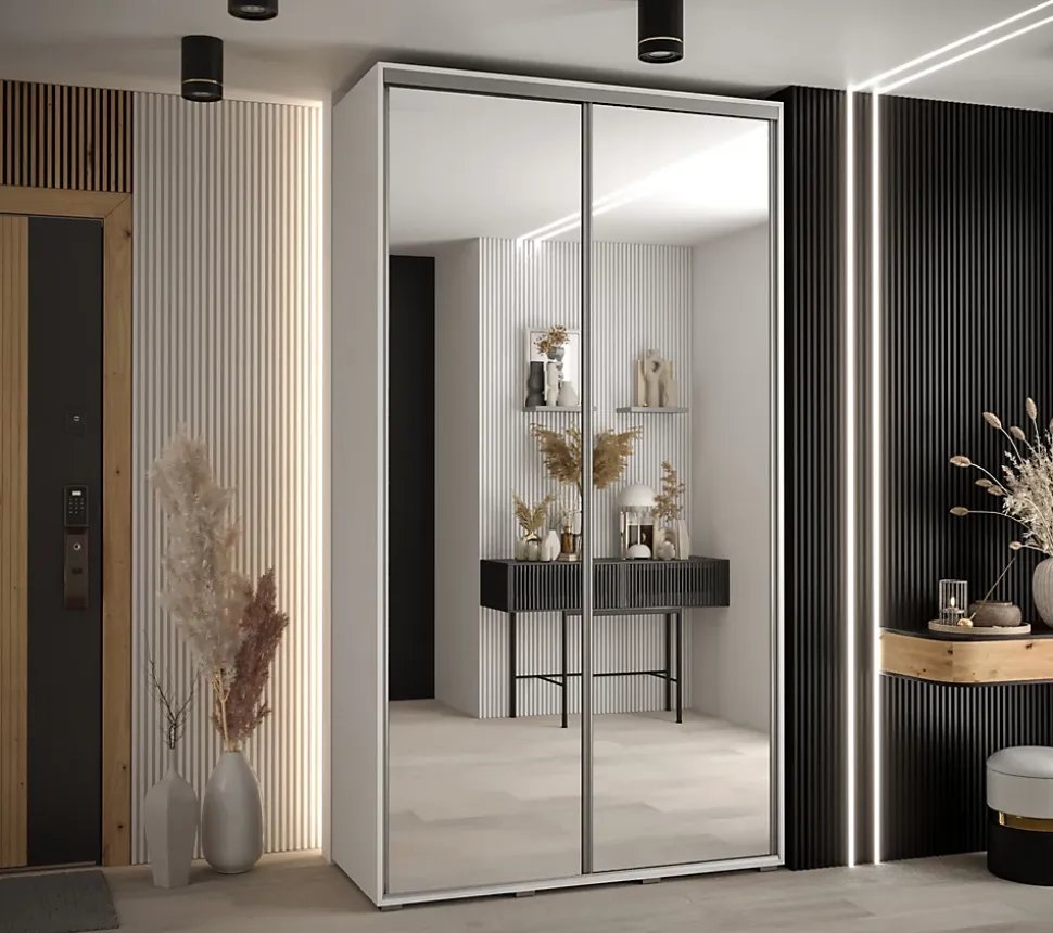 Armoire Davos 2 a portes coulissantes H. 235,2 x L. 130 x P. 45 2 portes
