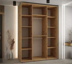 Armoire Davos 5 a portes coulissantes H. 235,2 x L. 170 x P. 60 3 portes