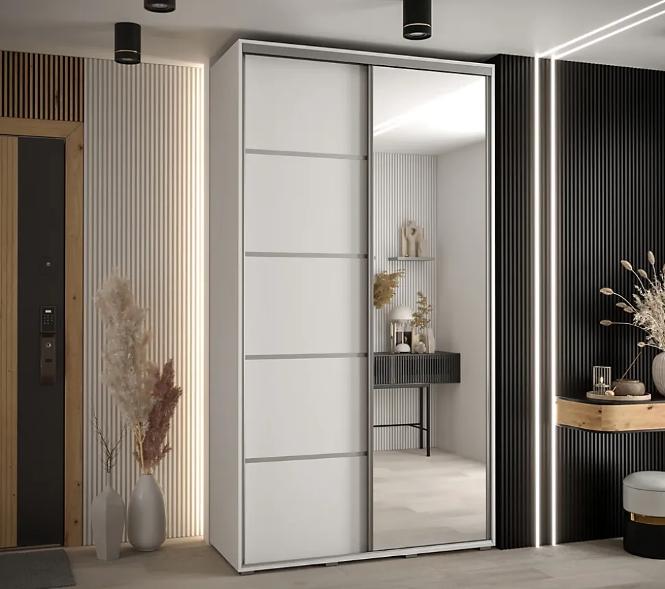 Armoire Davos 5 a portes coulissantes H. 235,2 x L. 130 x P. 45 2 portes