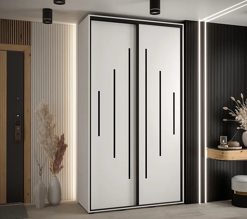 Armoire Davos 12 a portes coulissantes H. 235,2 x L. 140 x P. 60 2 portes