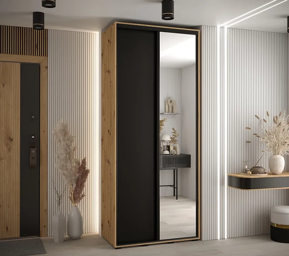 Armoire Davos 4 a portes coulissantes H. 235,2 x L. 110 x P. 45 2 portes