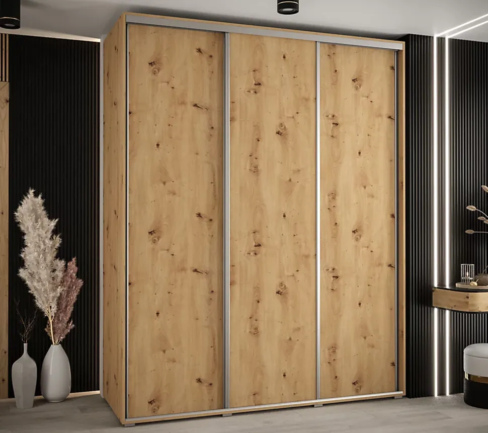 Armoire Davos 1 a portes coulissantes H. 235,2 x L. 200 x P. 60 3 portes