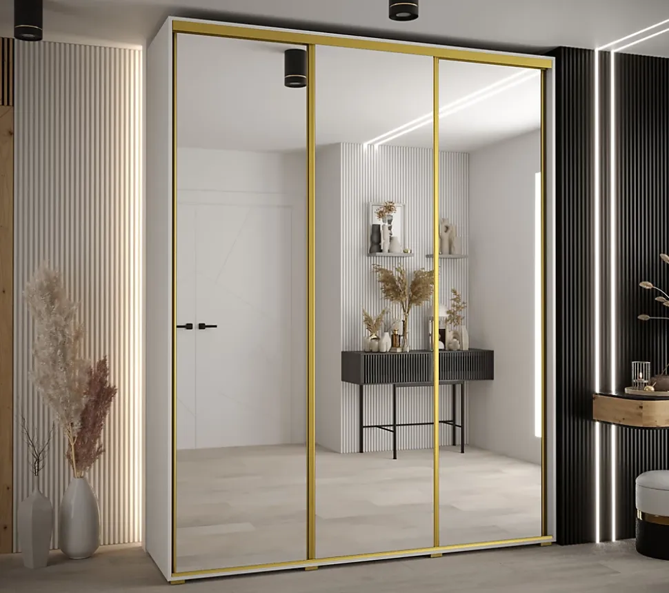 Armoire Davos 2 a portes coulissantes H. 235,2 x L. 200 x P. 60 3 portes