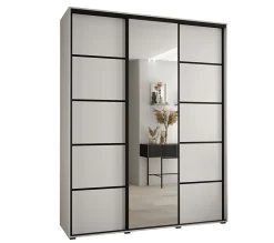 Armoire Davos 5 a portes coulissantes H. 235,2 x L. 200 x P. 60 3 portes