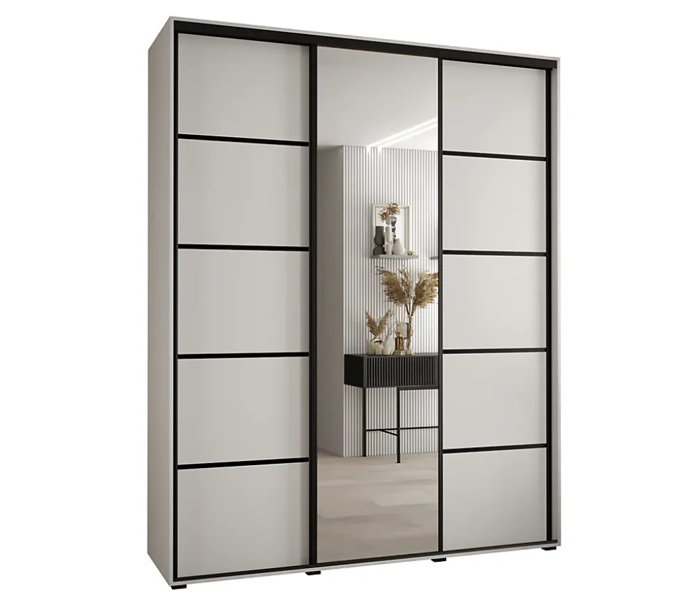Armoire Davos 5 a portes coulissantes H. 235,2 x L. 180 x P. 60 3 portes