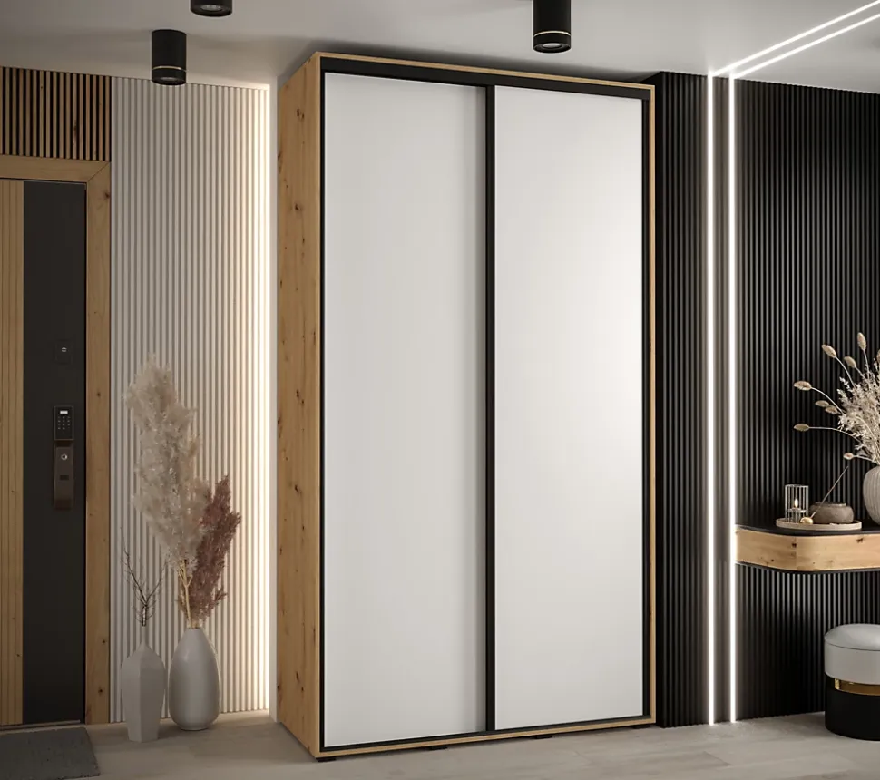 Armoire Davos 1 a portes coulissantes H. 235,2 x L. 130 x P. 60 2 portes