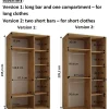 Armoire Davos 9 a portes coulissantes H. 235,2 x L. 140 x P. 60 2 portes