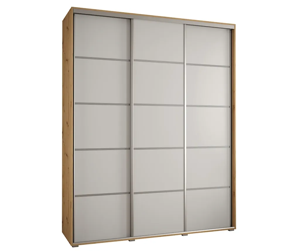 Armoire Davos 4 a portes coulissantes H. 235,2 x L. 200 x P. 60 3 portes