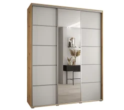 Armoire Davos 5 a portes coulissantes H. 235,2 x L. 200 x P. 45 3 portes