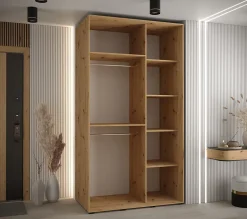 Armoire Davos 7 a portes coulissantes H. 235,2 x L. 130 x P. 60 2 portes