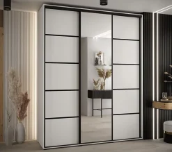 Armoire Davos 5 a portes coulissantes H. 235,2 x L. 200 x P. 45 3 portes