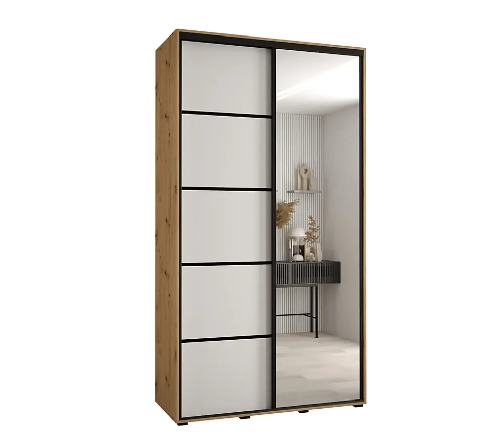 Armoire Davos 5 a portes coulissantes H. 235,2 x L. 130 x P. 60 2 portes
