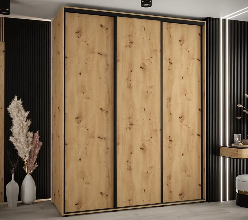 Armoire Davos 1 a portes coulissantes H. 235,2 x L. 190 x P. 60 3 portes