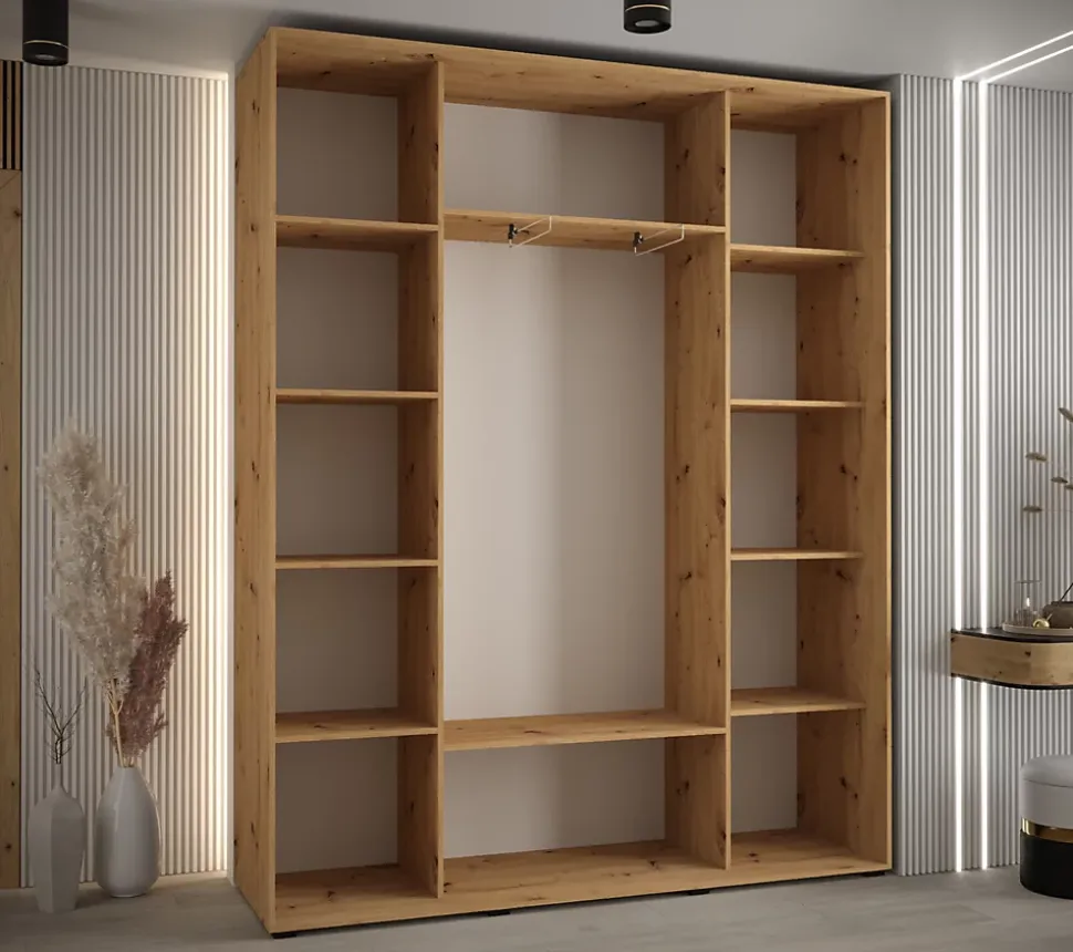 Armoire Davos 4 a portes coulissantes H. 235,2 x L. 200 x P. 45 3 portes